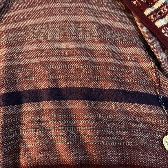 Billabong Aztec Trek Knit Open Front Cardigan Sweater JV12CAZB Womens size Large - Picture 5 of 10
